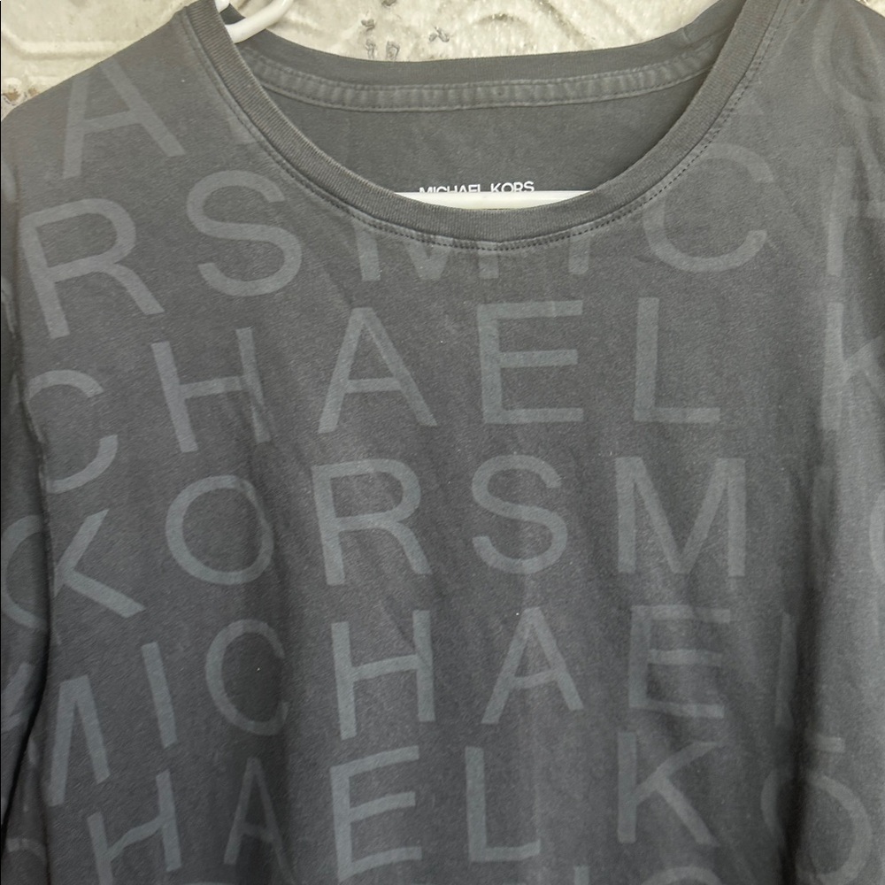 Michael Kors Charcoal Logo Tee - Picture 3 of 5